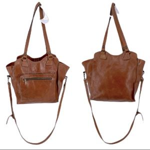 PATRICIA NASH brown leather satchel purse handbag shoulder messenger